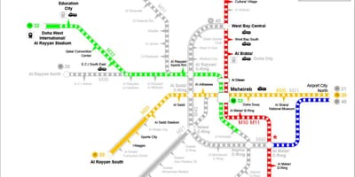 कतर मेट्रो का नक्शा
