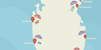 Sealine beach resort कतर स्थान का नक्शा
